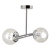 Plafon metalowy chromowany z dwoma szklanymi kloszami 3010/2 - Lampy Elem